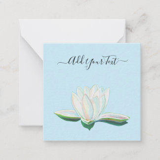 Weiße Lotus-Blume leuchten individuell einstellbar Mitteilungskarte