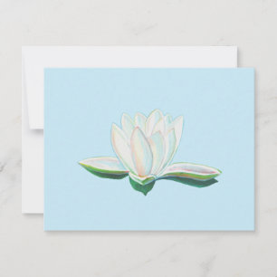 Weiße Lotus-Blume leuchten RSVP Karte