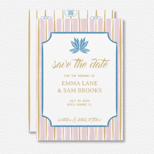 Weiße Lotus-Hochzeit Save The Date (Von Creator hochgeladen)