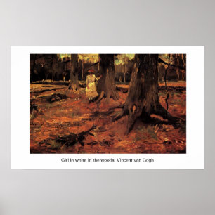 Weiße Mädchen im Wald, Vincent van Gogh Poster