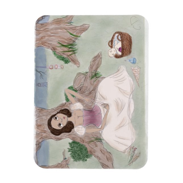 Weiße Magie Magnet (Vertikal)