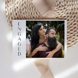 Weiße Magnolia Flora Rustische Verlobung Ankündigung