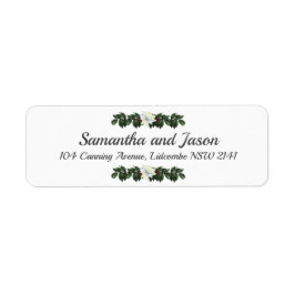 Weiße Magnolia Grüne Rücksendeadresse