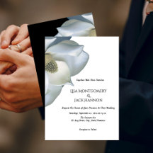 Weiße Magnolie Elegante Schwarze Weiße Hochzeit