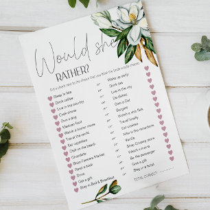 Weiße Magnolie Florale Braut-Game Würde Sie Eher
