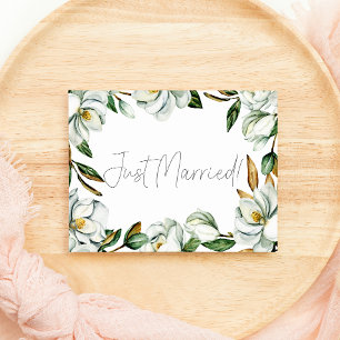 Weiße Magnolie Florale Hochzeit Gerade verheiratet