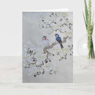 Weiße Magnolie Karte
