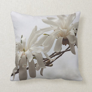 Weiße Magnolie Kissen