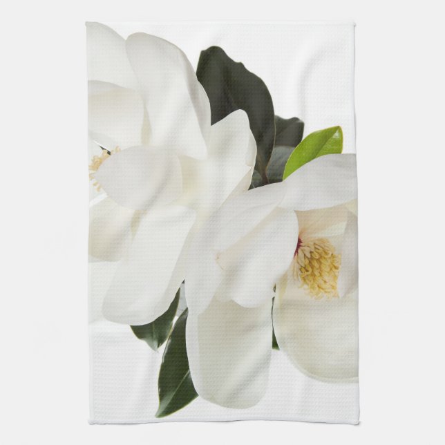 Weiße Magnolien-Blumen-Magnolien-BlumenBlumen Handtuch (Vertikal)