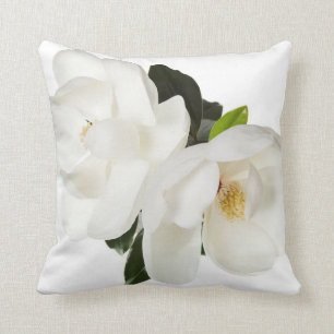 Weiße Magnolien-Blumen-Magnolien-BlumenBlumen Kissen