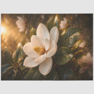 Weiße Magnolienblüten Botanische Blumen Frühling Seidenpapier