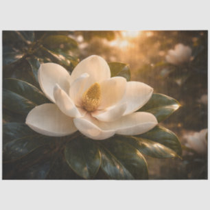 Weiße Magnolienblüten Botanischer Frühlingsgarten  Seidenpapier