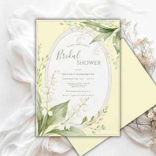 Weiße Maiglöckchen Gelbe Hochzeit  Einladung