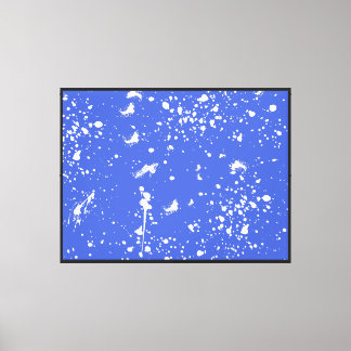 Weiße Mal-Spritzer-Grafik Fleck Weiße Tinte Spritz Leinwanddruck