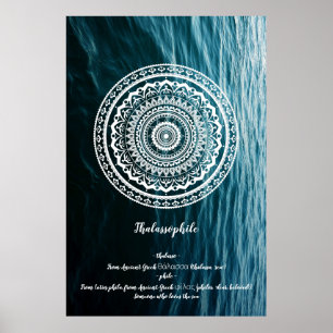 Weiße Mandala Lass dich vom Meer befreien Poster