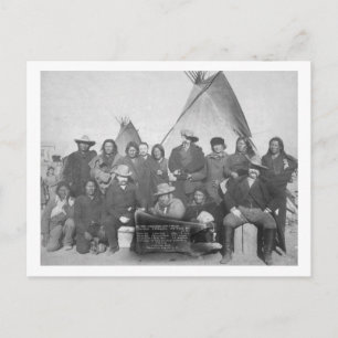Weiße Männer (einschließlich Buffalo Bill) und Lak Postkarte