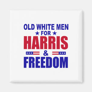 Weiße Männer für Harris und Freiheit  Magnet