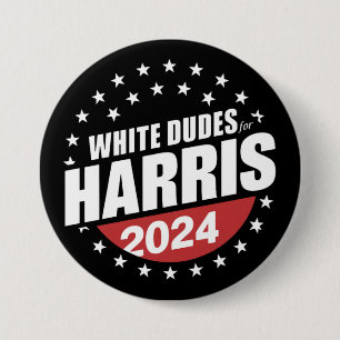Weiße Männer für Kamala Harris Wahl 2024 Button