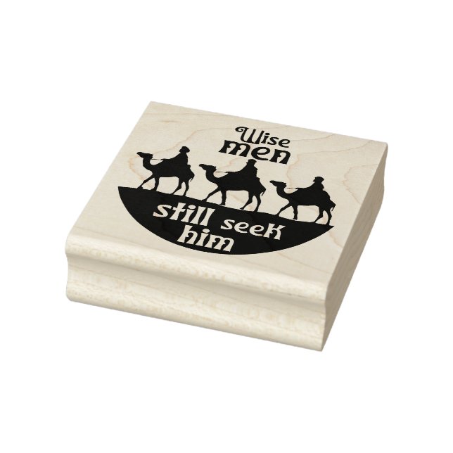 Weiße Männer Kamels Weihnachtsmarkt Holz Gummistempel (Stempel)