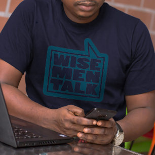 "Weiße Männer reden" bedeutet, aquamarinen blauen  T-Shirt