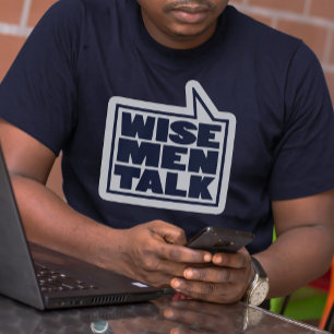"Weiße Männer reden" bedeutet, auf marineblauen T  T-Shirt