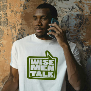 "Weiße Männer reden" bedeutet, grünen T - Shirt zu