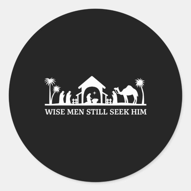 Weiße Männer suchen ihn immer noch christliche Wei Runder Aufkleber (Vorderseite)