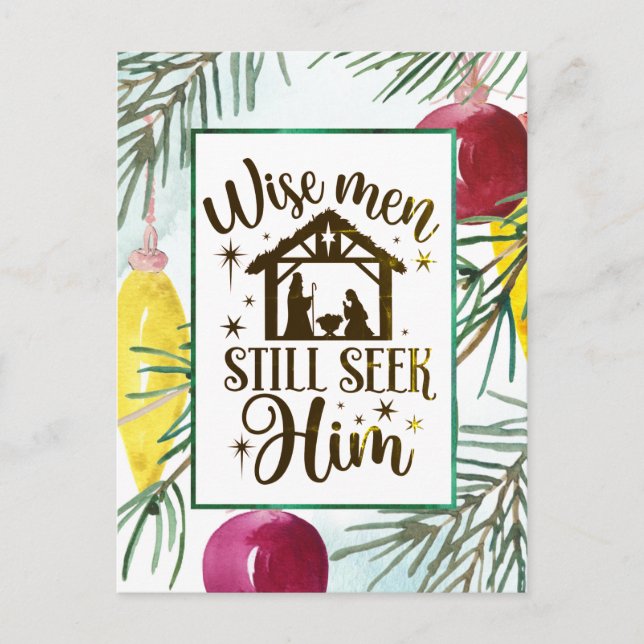 Weiße Männer suchen ihn noch immer nach Weihnachts Postkarte (Vorderseite)