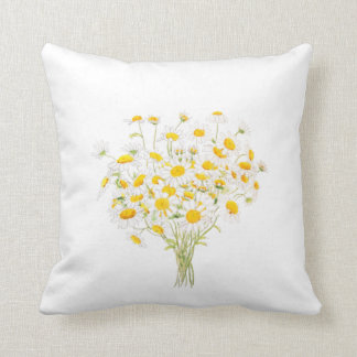 weiße Margaret daisy Aquarellkissen Kissen