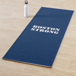 Weiße Marineblau "Boston Strong" Yogamatte