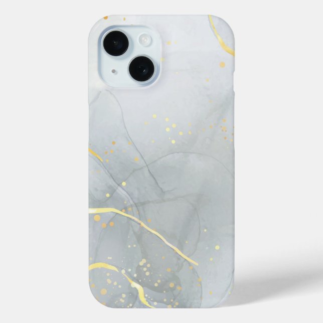 Weiße Marmor-Chic-Glitter Case-Mate iPhone Hülle (Rückseite)