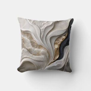 Weiße Marmor-Gold-Abstraktion Luxuskissen Kissen