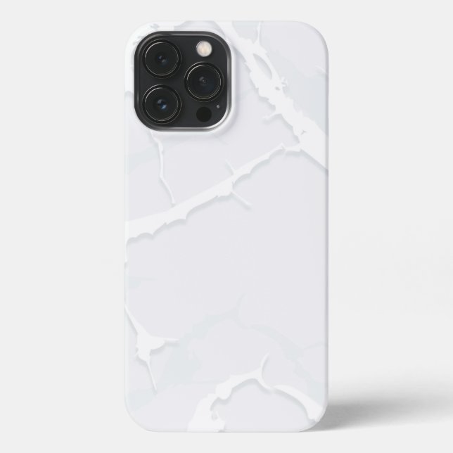 Weiße Marmor-Schrott Elegant iPhone 13 Pro Max Hülle (Rückseite)