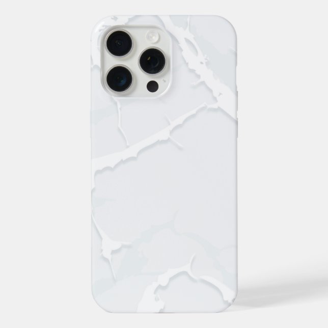 Weiße Marmor-Schrott Elegant iPhone 15 Pro Max Hülle (Rückseite)