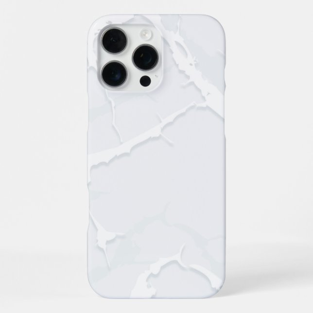 Weiße Marmor-Schrott Elegant iPhone 16 Pro Max Hülle (Rückseite)