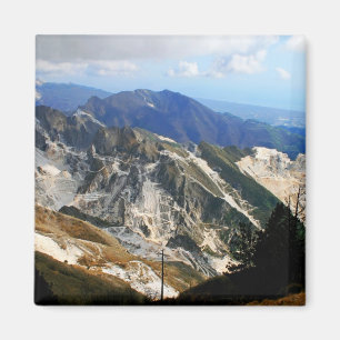 Weiße Marmorsteinbrüche, Carrara - Italien Magnet