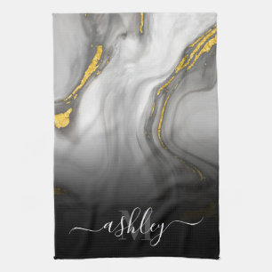 weiße Marmortextur Geschirrtuch