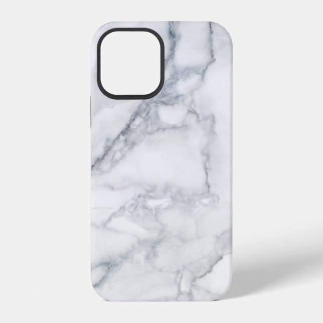 Weiße Marmortextur iPhone 12 Hülle (Rückseite)