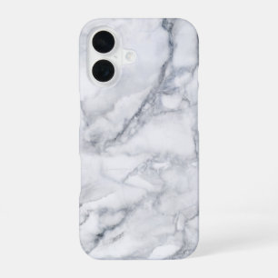 weiße Marmortextur iPhone 16 Hülle