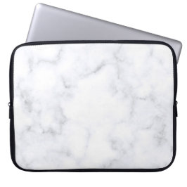weiße Marmortextur Laptopschutzhülle