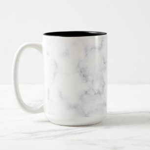 weiße Marmortextur Zweifarbige Tasse