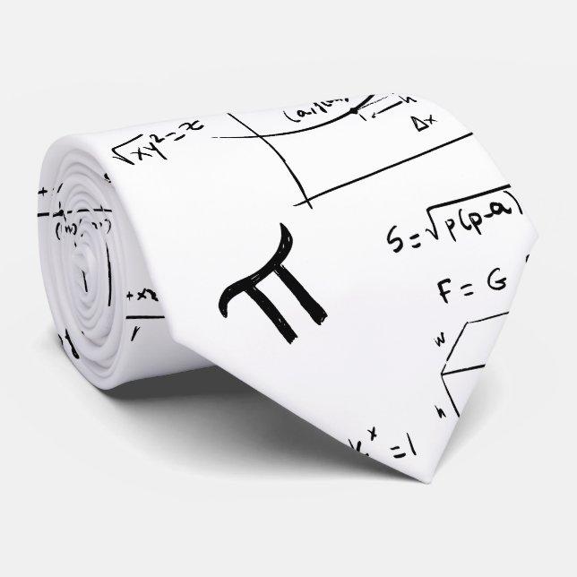 Weiße Mathematik-Gleichungen formas-Schullehrer Krawatte (Gerollt)