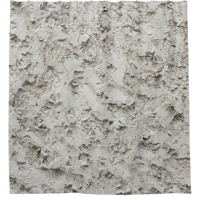 Weiße Mauer Duschvorhang (Vorderseite)