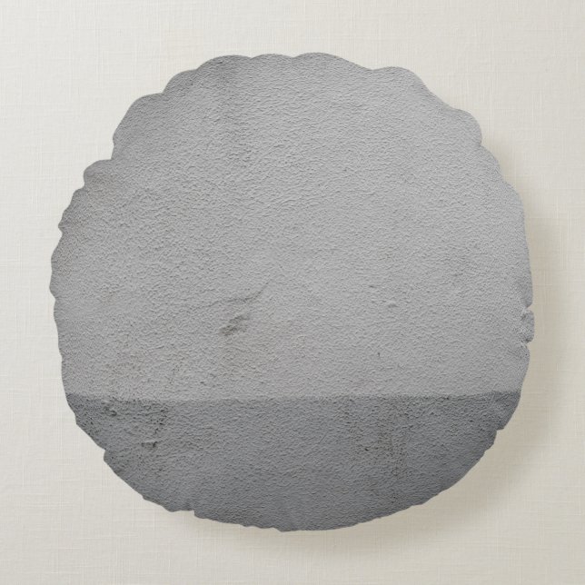 Weiße Mauer Rundes Kissen (Vorderseite)