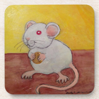Weiße Mäuse-oder Ratten-Untersetzer Untersetzer