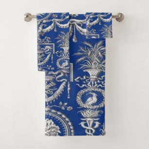 Weiße Medusa auf Ionian Blue Gast / Geschenk Badhandtuch Set
