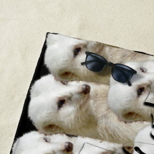 Weiße Meerkat Army, Strandhandtuch