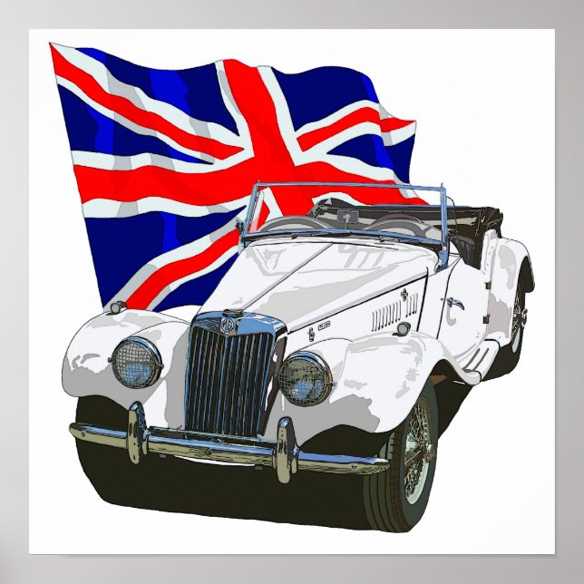 Weiße MG TF Poster (Vorne)