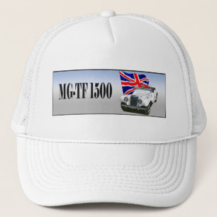 Weiße MG TF Truckerkappe