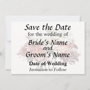 Weiße Milch und rosa Mehl Save The Date